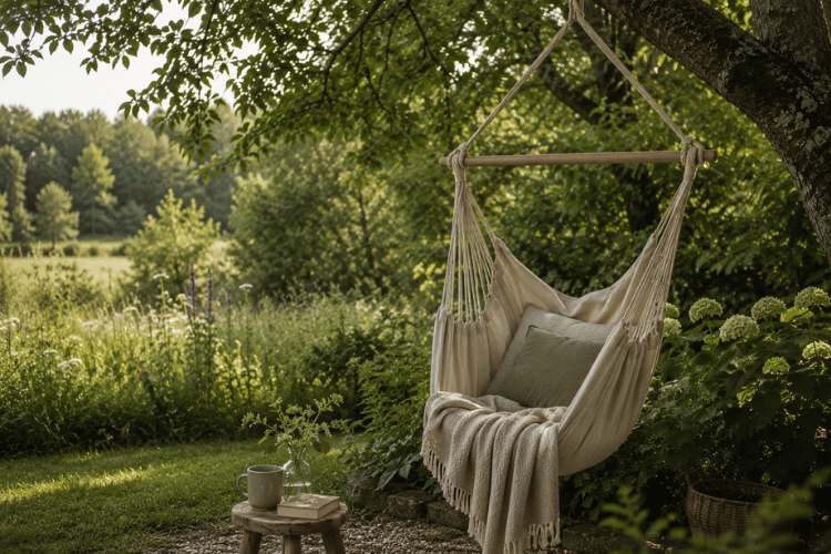 Hammock for a slow outdoor living space