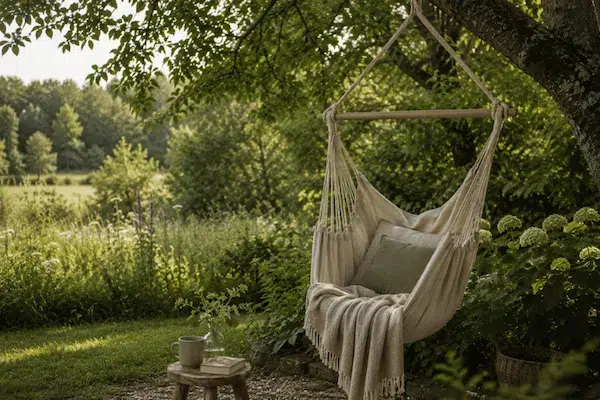 Hammock for a slow outdoor living space