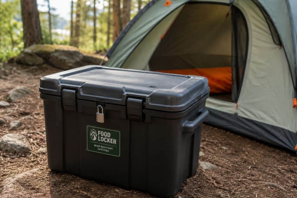 Food storage box for camping trip